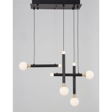 9157904 Висечка светилка 20W Лед 3000К 1000Лм CAYO опал црна златна NOVA LUCE